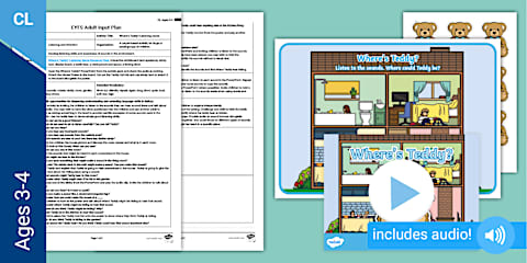 Hungry Monster Listening Game EYFS Adult Input Plan and Resource Pack