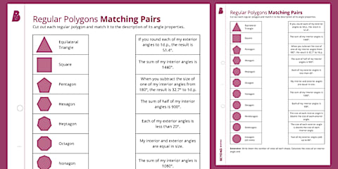 Regular and Irregular Polygons Worksheet