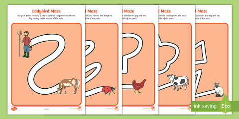 Ladybird Fingerprint Counting Worksheet Pack