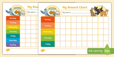 Building Bricks Reward Chart