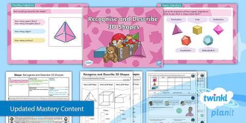 PlanIt Maths Year 3 Shape Lesson Pack 4: Horizontal and Vertical Lines