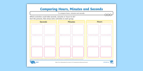 Compare and Sequence Intervals of Time Worksheet