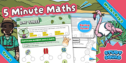 Study Squad 5 Minute Maths - Year 1 Spring - Week 1 Day 2