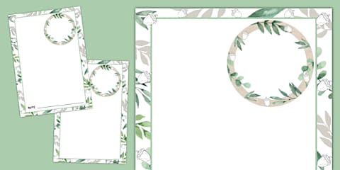 Muted Botanical Themed Acorn Display Pack