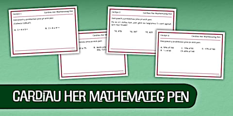 Mathamatig Cardiau Her Meistroli Mathemateg Blwyddyn 6 Problemau Rhif Gwerth Lle