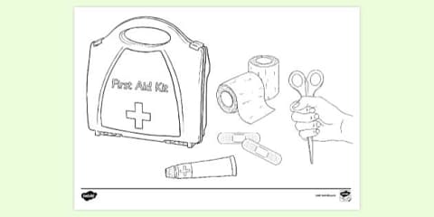 First Aid Colouring Pages