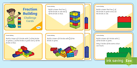 Year 2 Bee Themed Fractions Challenge Cards