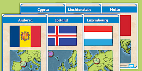 Map of Europe with Flags Display Poster - Mandarin Chinese/Pinyin ...