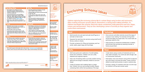 EYFS (Ages 3-5) Transforming Schema Activity Planning and Continuous ...