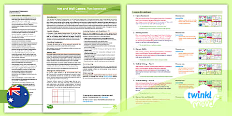 Move PE Year 3 Net and Wall Games Fundamentals Assessment Pack