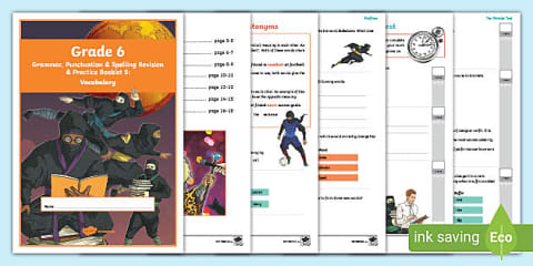 Grade 6 Grammar, Punctuation & Spelling Revision & Practice Booklet 1