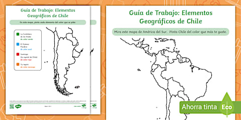 Póster: Mapa de las Zonas Naturales de Chile