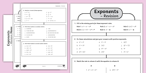 Sixth Grade Write Multiplication Expressions Using Exponents Worksheet
