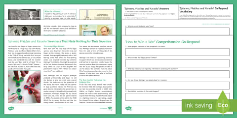 Pythons Differentiated Comprehension Go Respond Worksheets