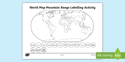 Mountain Ranges Worksheet Mountain Ranges in the UK Map Activity Worksheet