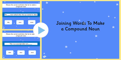 Joining Words to Make a Compound Noun SPaG Grammar PowerPoint Quiz