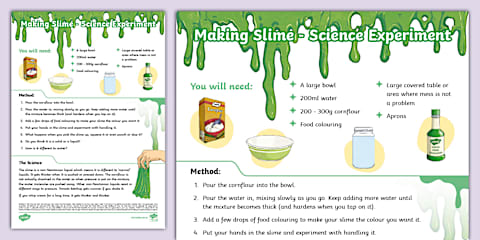 Science at Home Oobleck Experiment