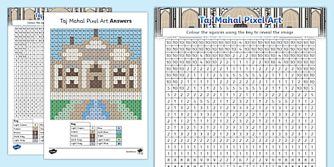 Grade 2 Creative Arts Egyptian Pyramid Pixel Art Template (CAPS Aligned)