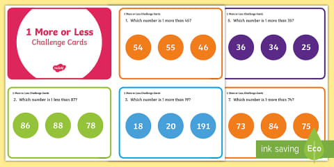 KS2 Finding More or Less 1, 10, 100 Loop Cards