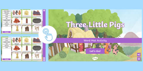 Three Little Pigs Interactive Pairing Game