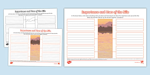 The Importance of the River Nile PowerPoint and Worksheet Romanian ...