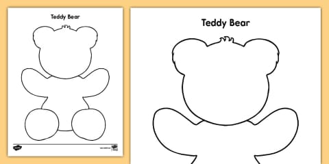 Teddy Bear Writing Template