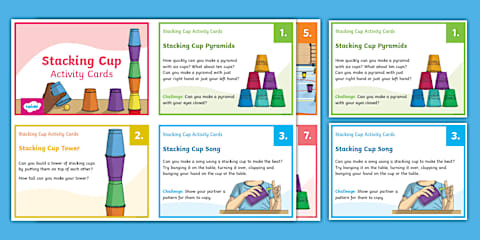 Large Stacking Cup Activity Cards
