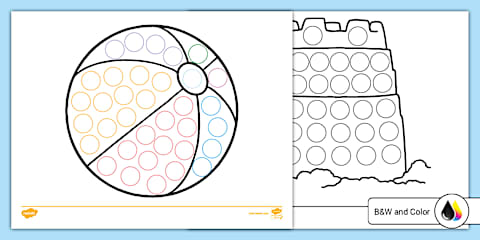 Beach Complete the Pattern Cut and Paste Worksheet