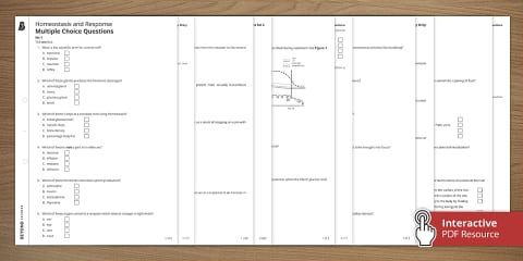 AQA GCSE Biology 5: Homeostasis and Response Foundation Knowledge ...