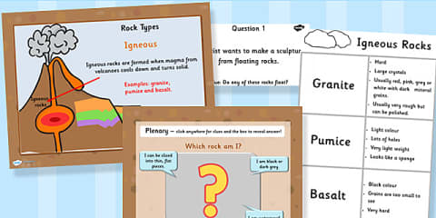 Science: Rocks: Types of Rocks Year 3 Lesson Pack 1