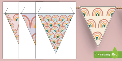 Our Birthday Board Muted Rainbow Display Banner