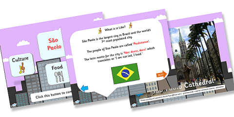 Human and Physical Geographical Features of Brazil Sorting Cards