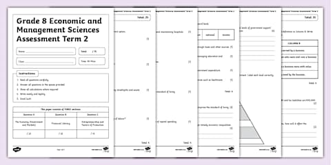 Grade 8 Social Sciences (Geography) Term 2 Assessment