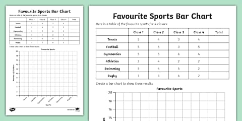 Favorite Color Tally and Bar Chart Worksheet