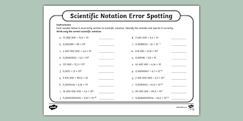 Mastering Scientific Notation Conversions: A Practice Worksheet