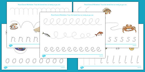 Under the Sea Pencil Control Sheet