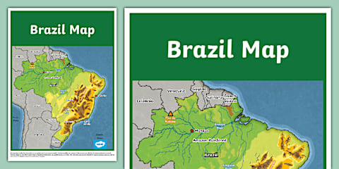 Human and Physical Geographical Features of Brazil Sorting Cards