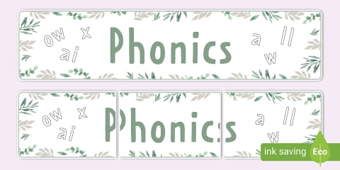 Muted Botanical Themed Phonics Display Poster