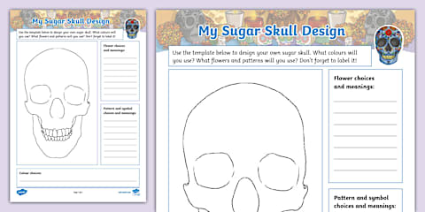 Day of the Dead 3D Sugar Skull Paper Craft