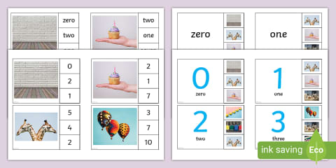 Number Matching Activity with Photos