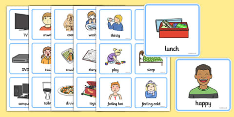 Send Routine Cards SEND Communication Cards Daily Routine