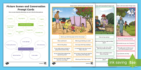 ESL Picture Scenes and Conversation Cards Pack [Kids]
