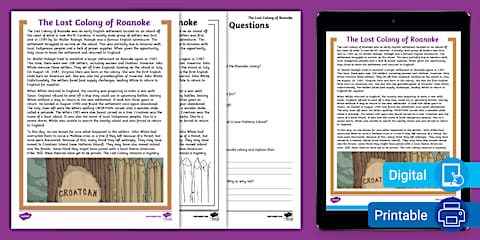 Fifth Grade Regions of the Thirteen Colonies Reading Comprehension ...
