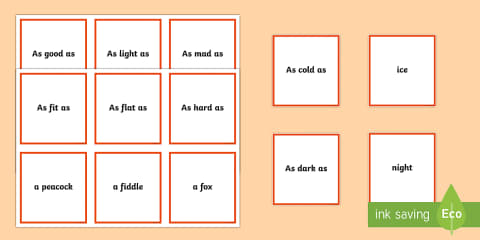 Word Mat: Simile Vocabulary