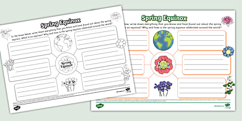 Spring Fact File Template Spring Equinox Leaflet Template