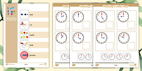 SEND Structured Steps Time: Matching Written Times to O'Clock Faces