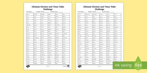 Ultimate Times Table Challenge for 3rd-5th Grade
