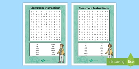 Classroom Instructions Worksheet 2