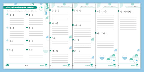 Grade 7 - Maths - Adding and Subtracting Fractions - Activity Sheet ...