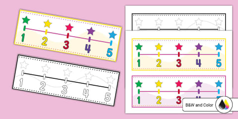 Dominoes Math Worksheet Rainbow 0–20 Number Line Desk Strips